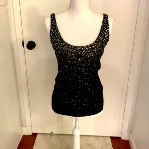 db Life size M black with gold sequin top